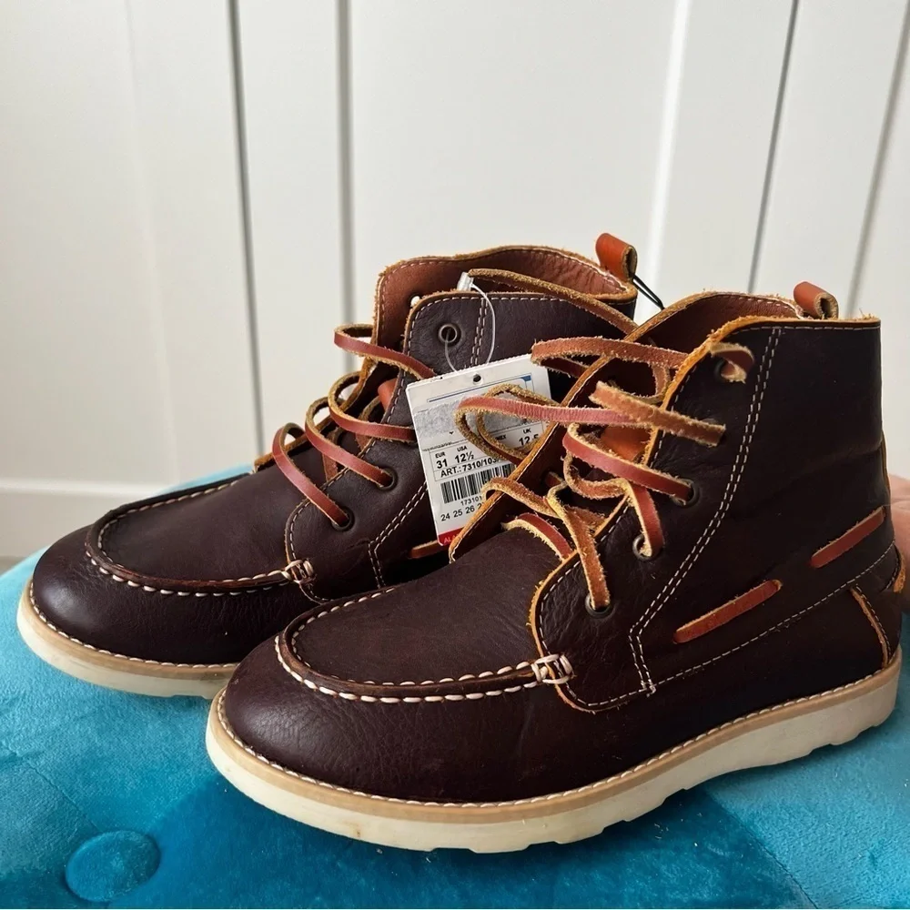 ZARA Kids Leather Oxford Boots sz. 12.5